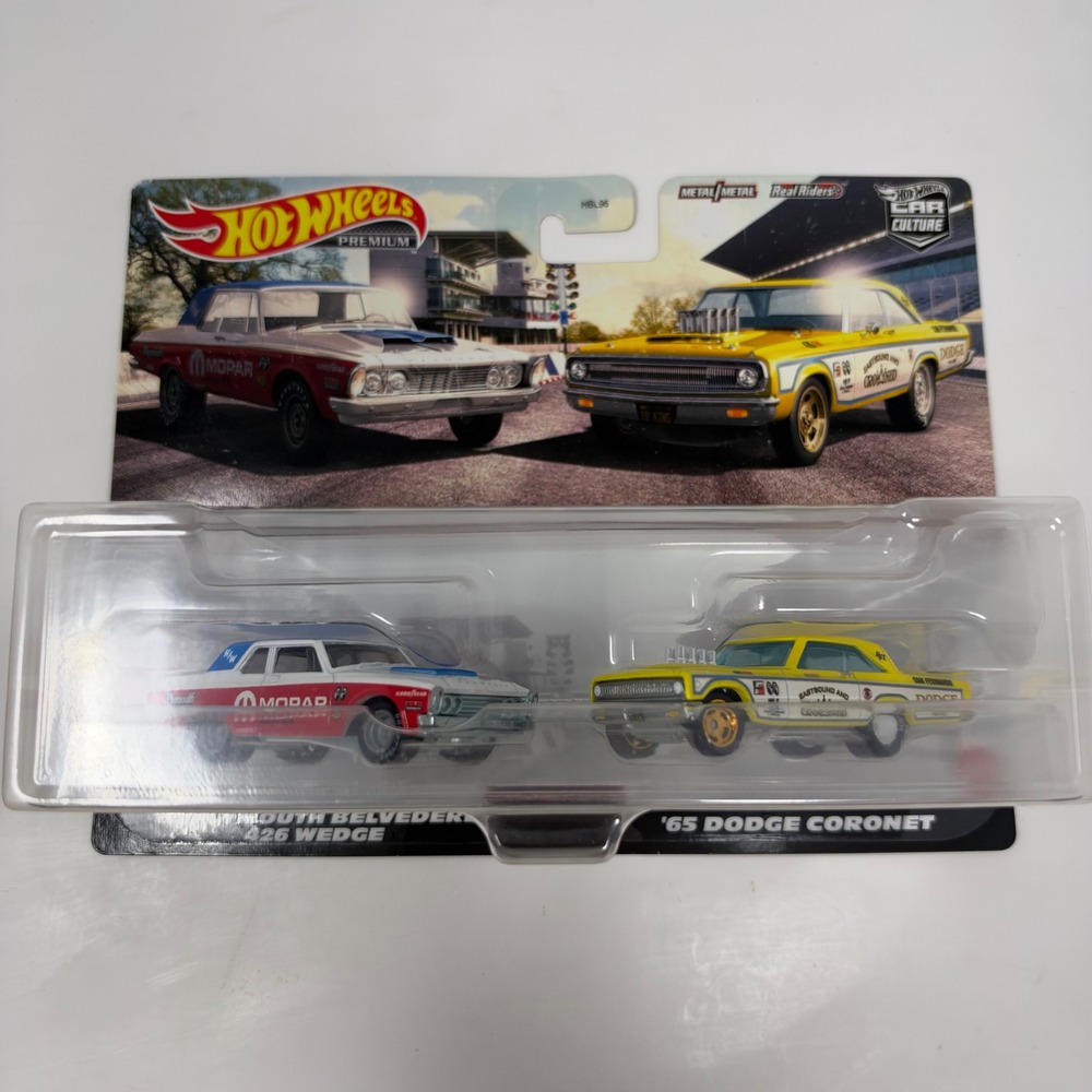 Hot Wheels Premium Car Culture 2-Pack 63 Plymouth Belvedere 65 Dodge Coronet